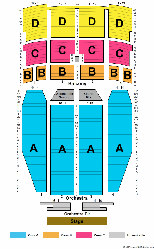 Louisville Palace Celtic Woman Zone Seating Chart